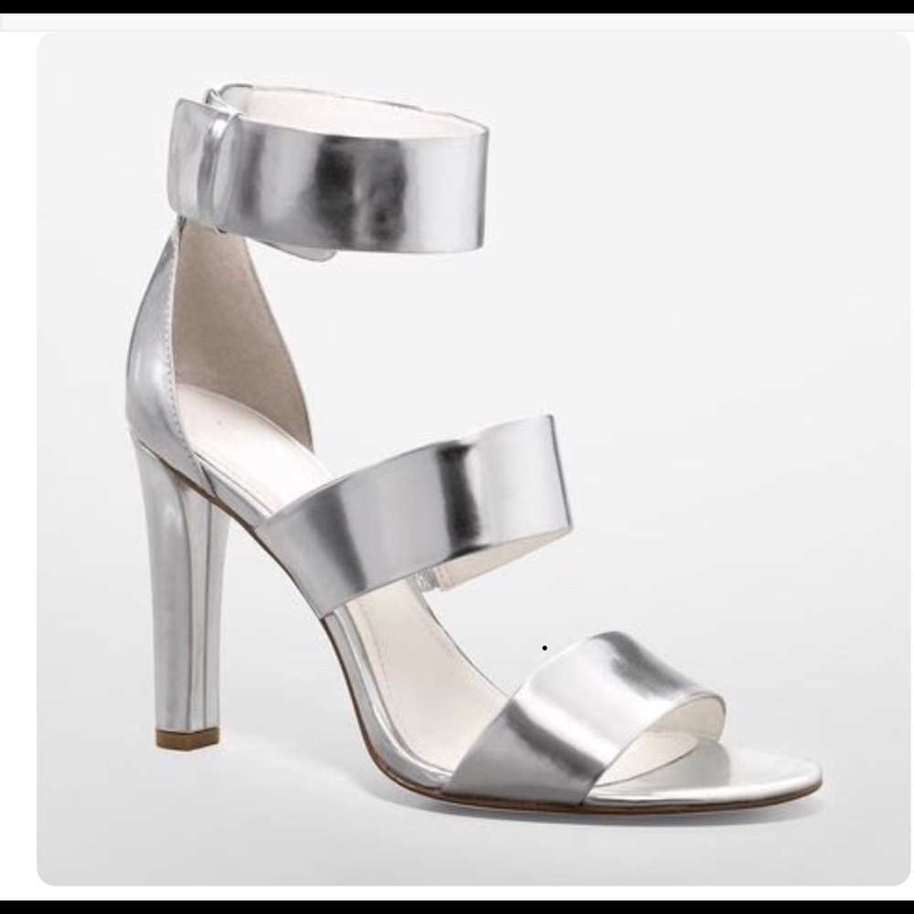 Calvin Klein silver cuff sandals